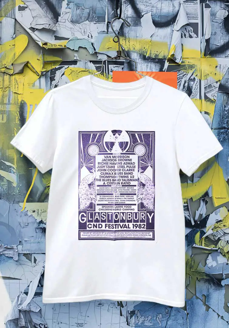 Glastonbury 82 Tee White
