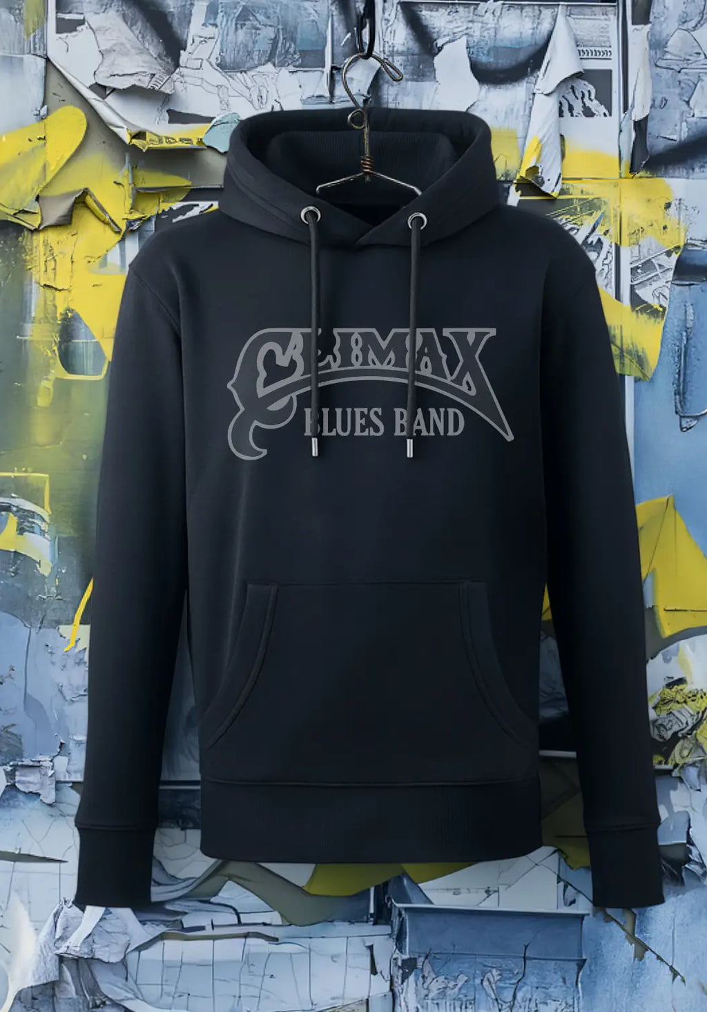 CLIMAX BLUES BAND LOGO HOODIE BLACK GREY