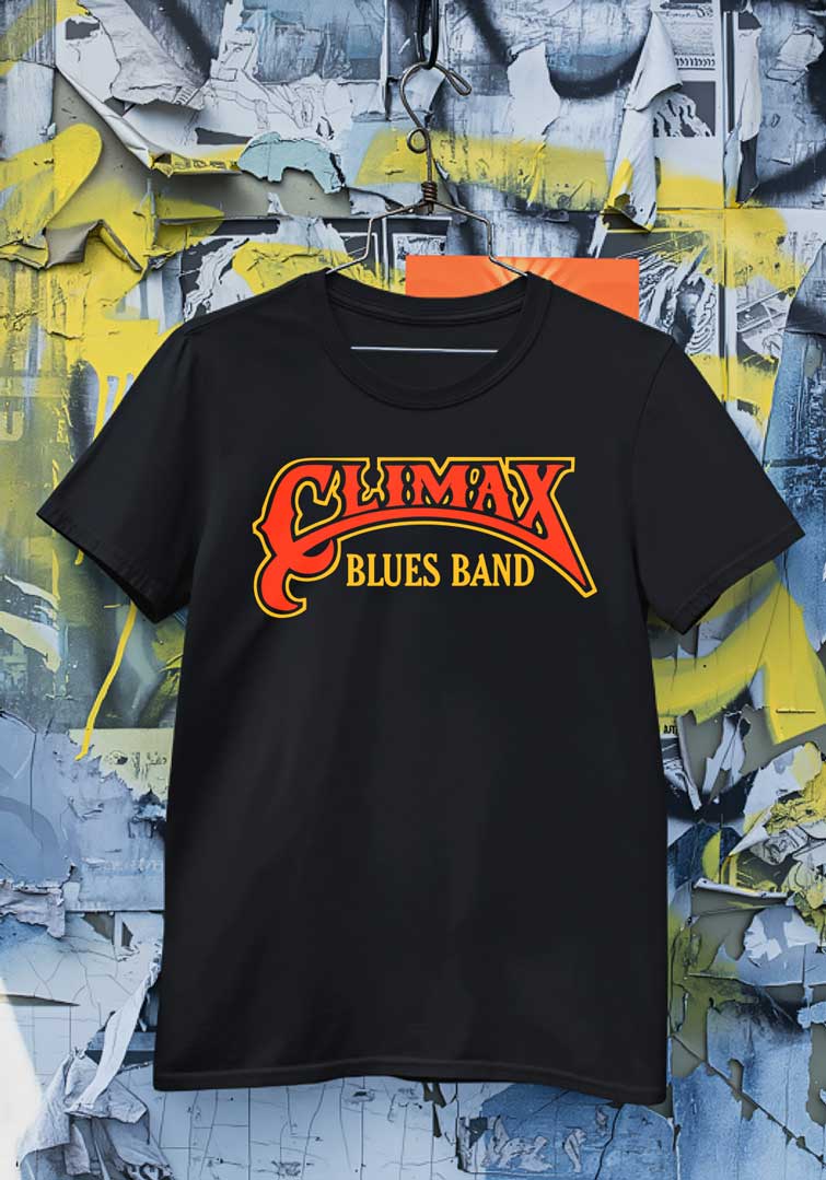 CLIMAX BLUES BAND LOGO TEE RED GOLD