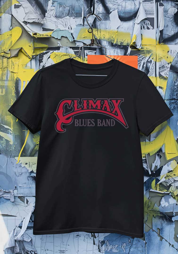 CLIMAX BLUES BAND LOGO TEE RED GREY