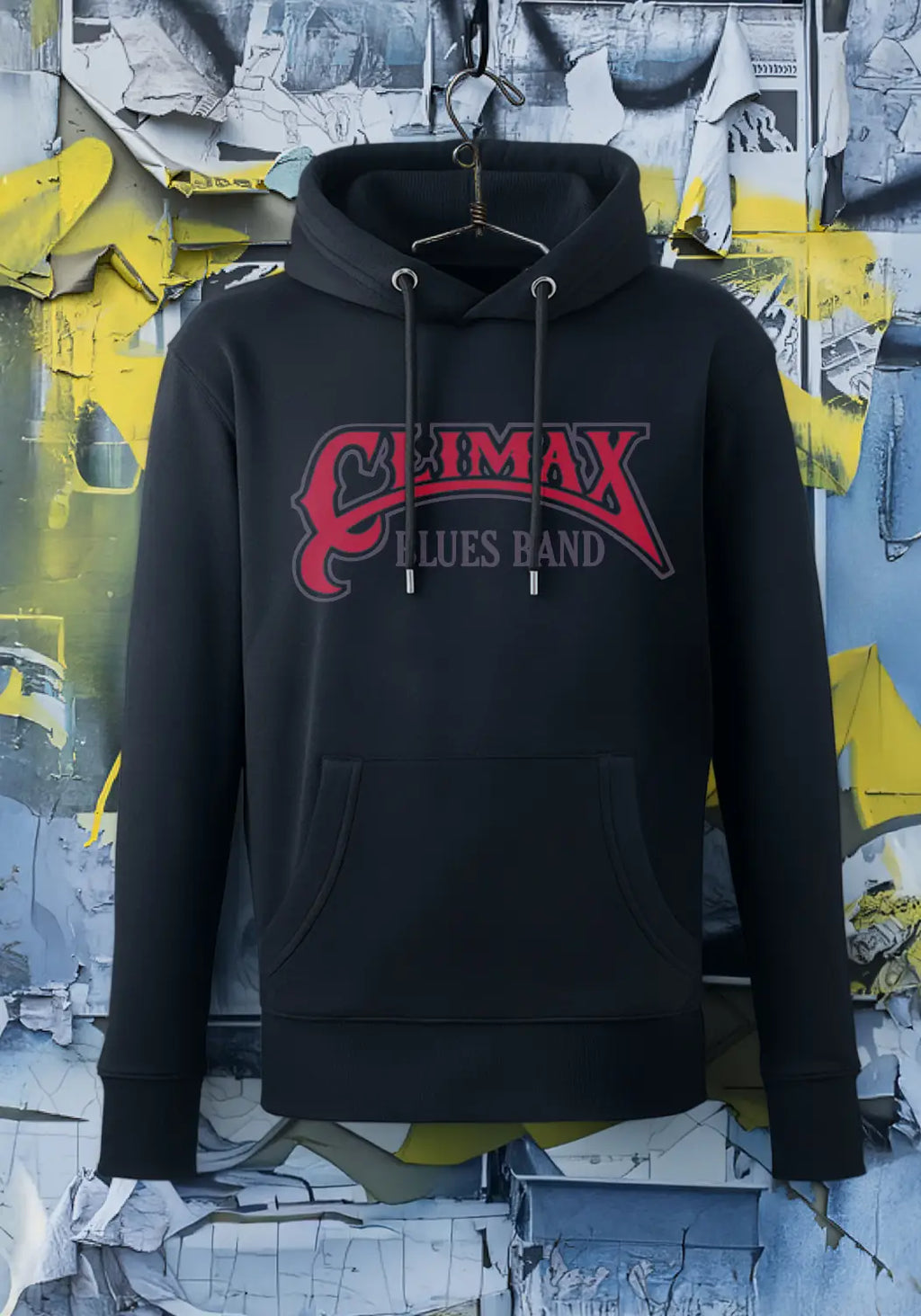 CLIMAX BLUES BAND LOGO HOODIE RED BLACK