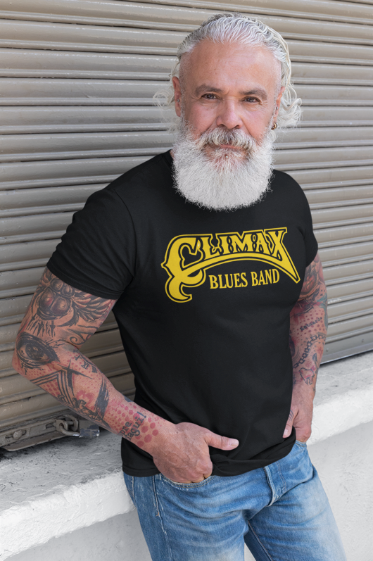 Climax Blues Band Official Gold Logo Black T-Shirt
