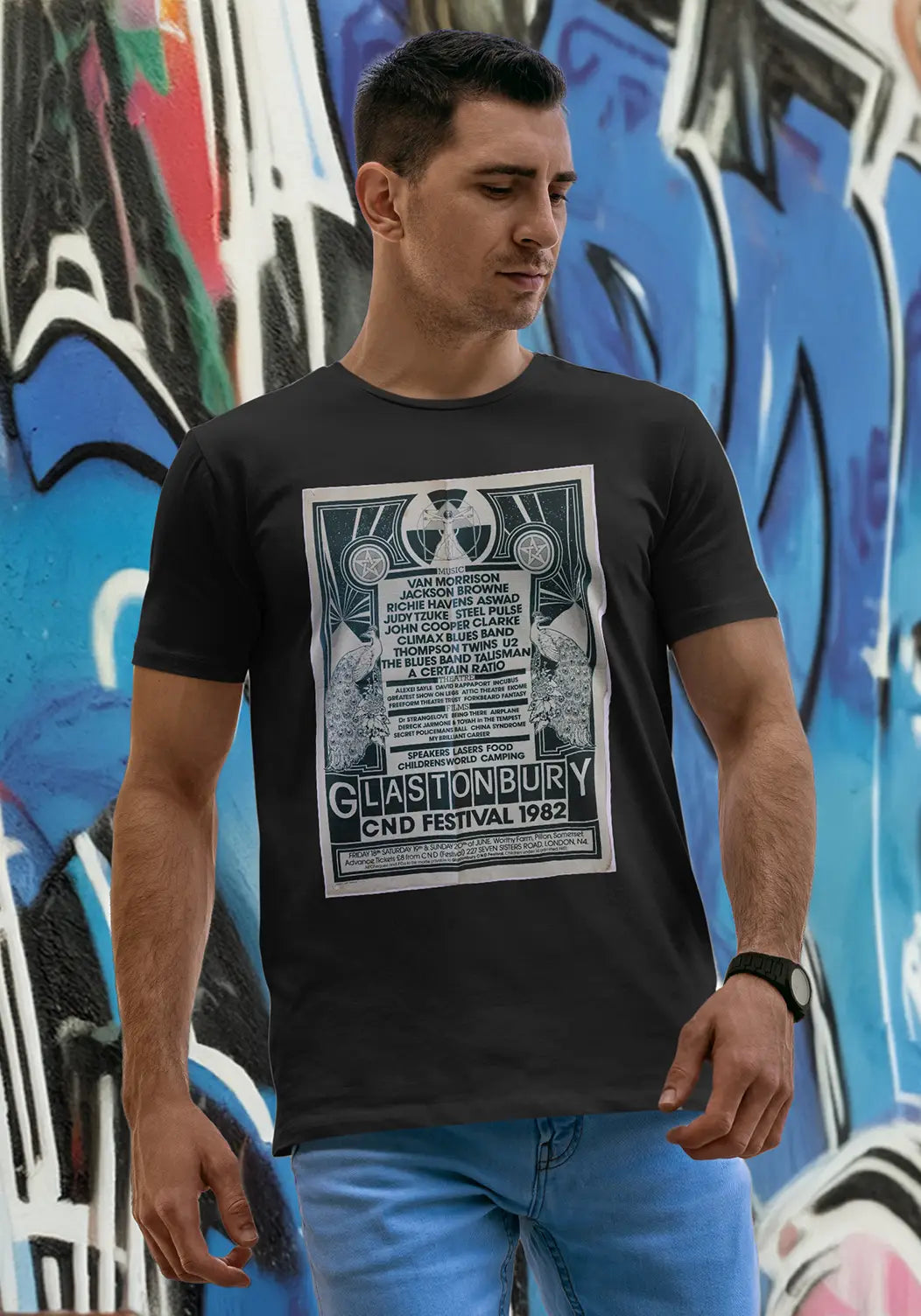 Glastonbury 82 Tee White